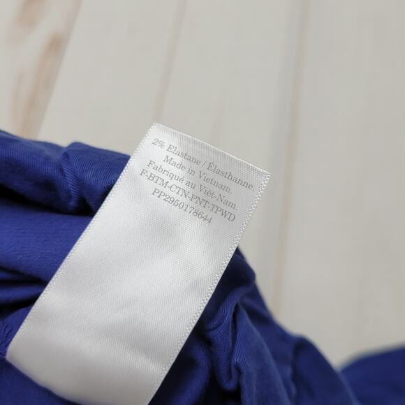 Everlane Easy pants blue elastic pull on straight leg organic cotton - Picture 7 of 9